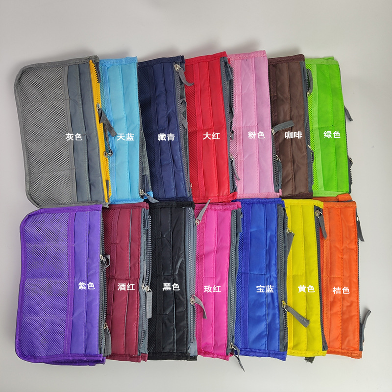 New Korean Style Double Zipper Bag Middle Bag Storage Bag Hand-Carrying Multifunctional Makeup Multi Functional Bag