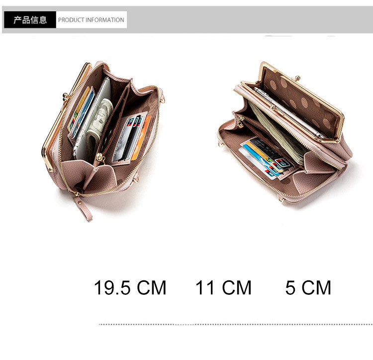 2020 New Mobile Phone Bag Horizontal Korean Style Women's Cross-Body Bag Multi-Functional Mini Handbag Clutch