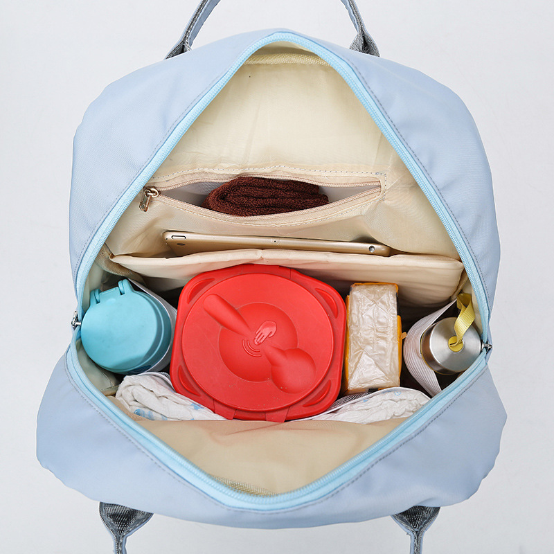 Mummy Bag Diaper Bag 2021 Oxford Cloth Baby Diaper Bag Shoulder Multi-Functional Portable Mother Microphone Baby Backpack