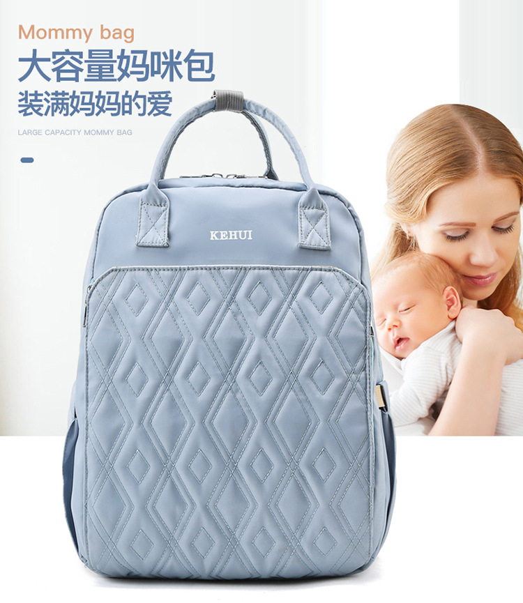 Mummy Bag Diaper Bag 2021 Oxford Cloth Baby Diaper Bag Shoulder Multi-Functional Portable Mother Microphone Baby Backpack