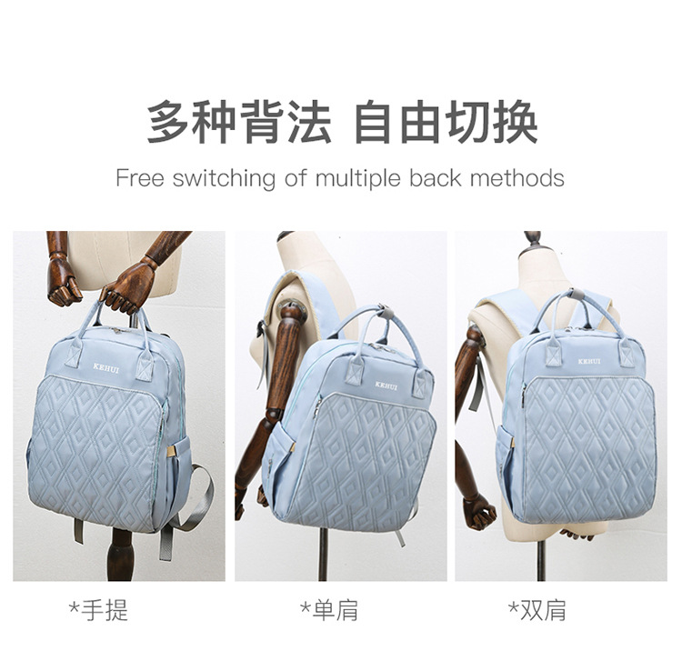 Mummy Bag Diaper Bag 2021 Oxford Cloth Baby Diaper Bag Shoulder Multi-Functional Portable Mother Microphone Baby Backpack