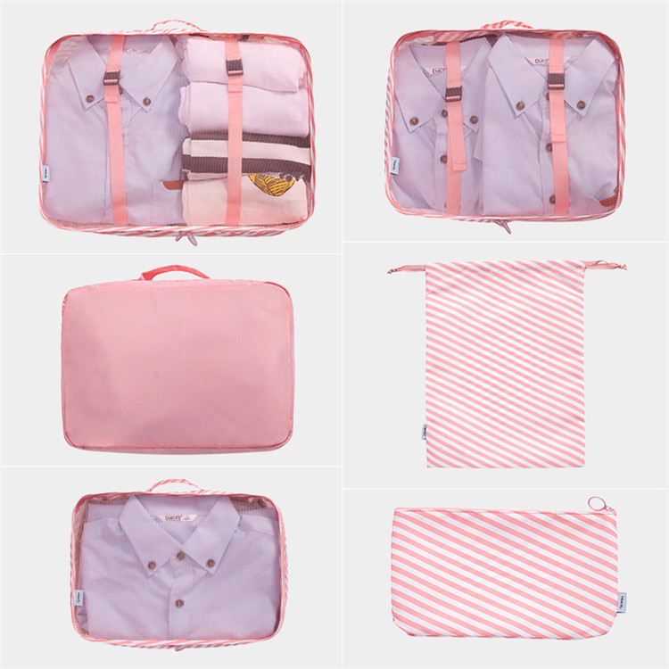 Twill Six-Piece Set Buggy Bag Travel Waterproof Clothes Organizer Buggy Bag Multi-Functional Large Capacity Storage Bag