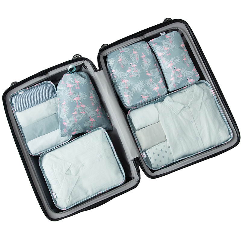 Twill Six-Piece Set Buggy Bag Travel Waterproof Clothes Organizer Buggy Bag Multi-Functional Large Capacity Storage Bag