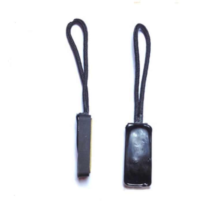 Silicone soft PVC green rope tripping epoxy plastic zipper pull tab