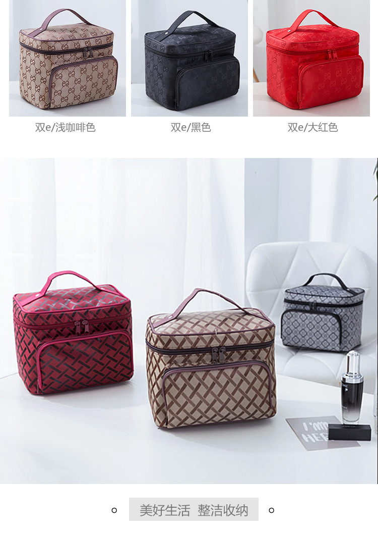 Foldable Multi-Functional Jacquard Large Capacity Portable Women's Cosmetic Bag Storage Bag Travel Special Wash Bag Foldable Multi-Functional Jacquard Large Capacity Portable Women's Cosmetic Bag Storage Bag Travel Special Wash Bag
