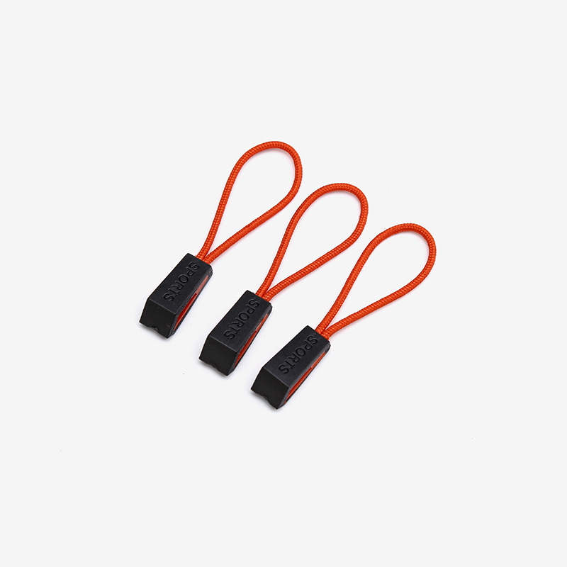 Factory Injection Pull Head Rope Zipper Handle TPU Rope Pull Tab Pull Tail Rope Buckle Clothing Custom Accessories