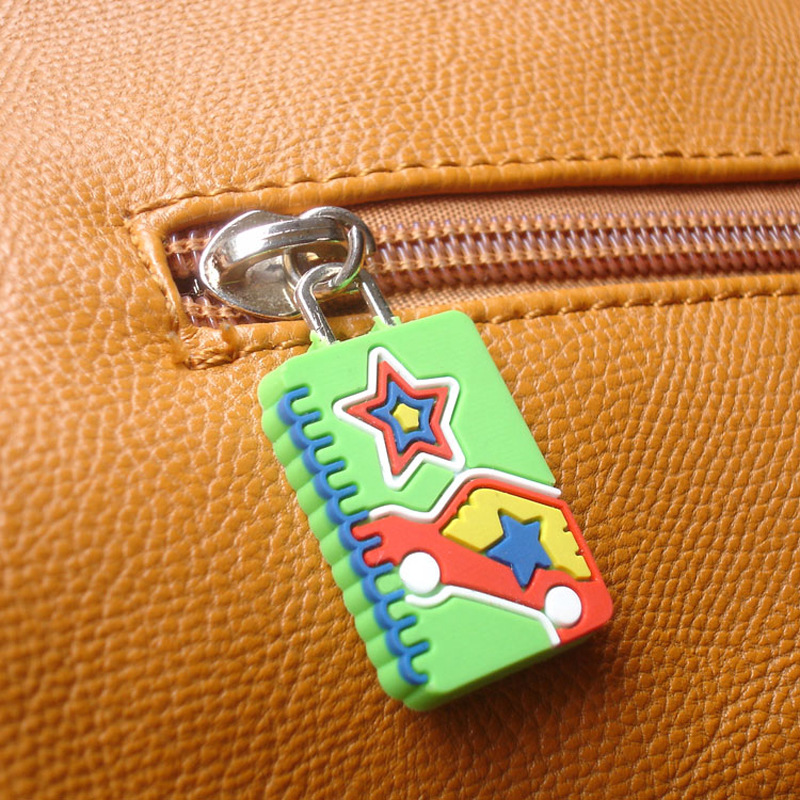 Factory Direct Sales Textile Accessories Pull Head PVC Flexible Glue Double-Sided Zipper Head Custom Silicone Mold Closing Pull Tab Custom