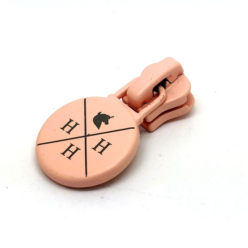 Zipper Head Supply Manufacturers Come to Picture Logo Custom Alloy Metal Styles Diverse Clothing Packaging Bag Zipper Pull Tab