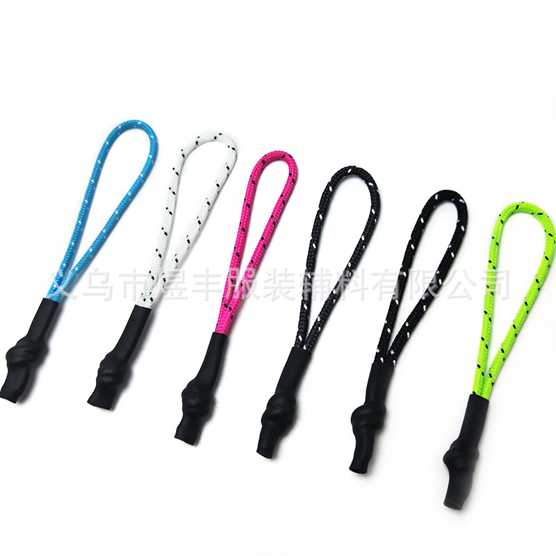 Cross-Border Injection Pull Rope Clothing Rope Pull Head New Bag Color Casing Pull Tab Pull Tail Wholesale Customization