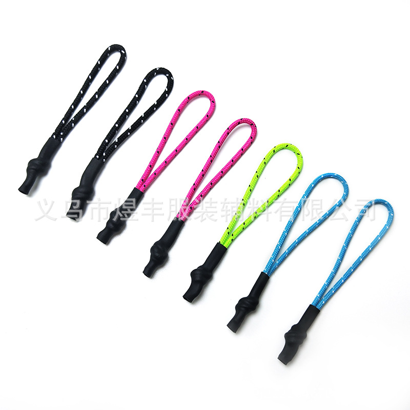 Cross-Border Injection Pull Rope Clothing Rope Pull Head New Bag Color Casing Pull Tab Pull Tail Wholesale Customization