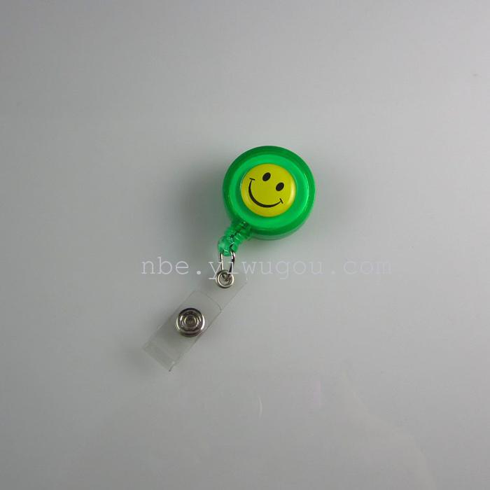 Smiley face badge easy pull tab to easily pull the telescopic buckle waist snap ID sets wire grip transparent card holder promotional hard Smiley face badge easy pull tab to easily pull the telescopic buckle waist snap ID sets wire grip transparent card holder promotional hard
