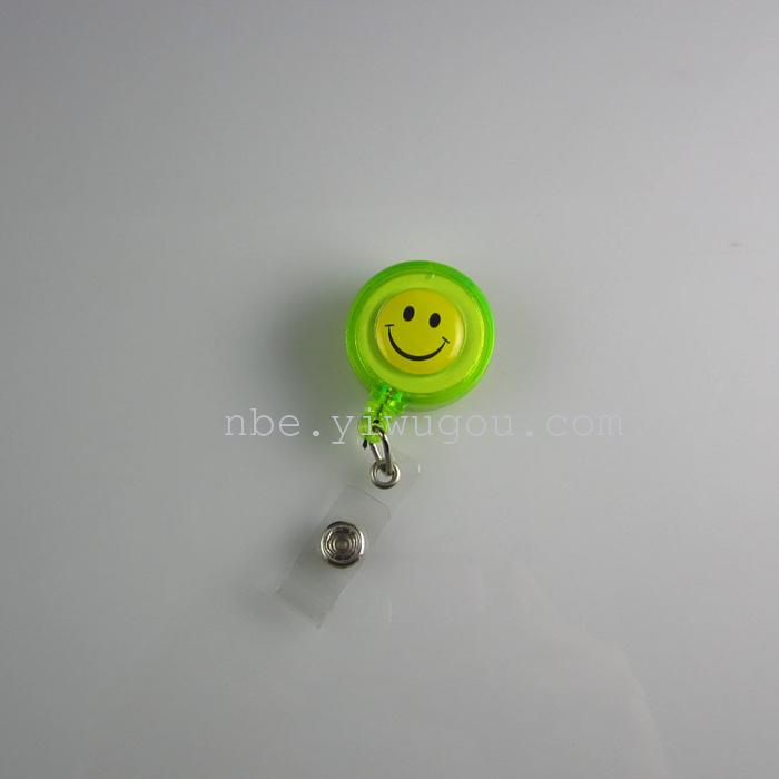 Smiley face badge easy pull tab to easily pull the telescopic buckle waist snap ID sets wire grip transparent card holder promotional hard Smiley face badge easy pull tab to easily pull the telescopic buckle waist snap ID sets wire grip transparent card holder promotional hard