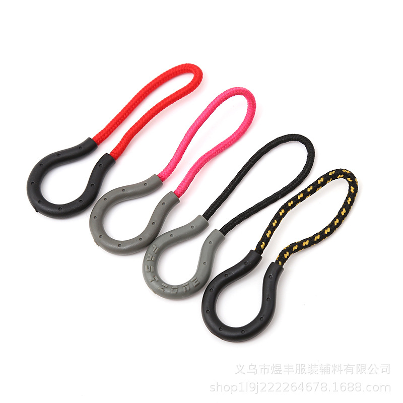 U-Shaped Zip Pulled Tail Rope Plastic Pull Tab Clothing Bag Zipper Accessories TPU Plastic Tail Buckle Custom Wholesale