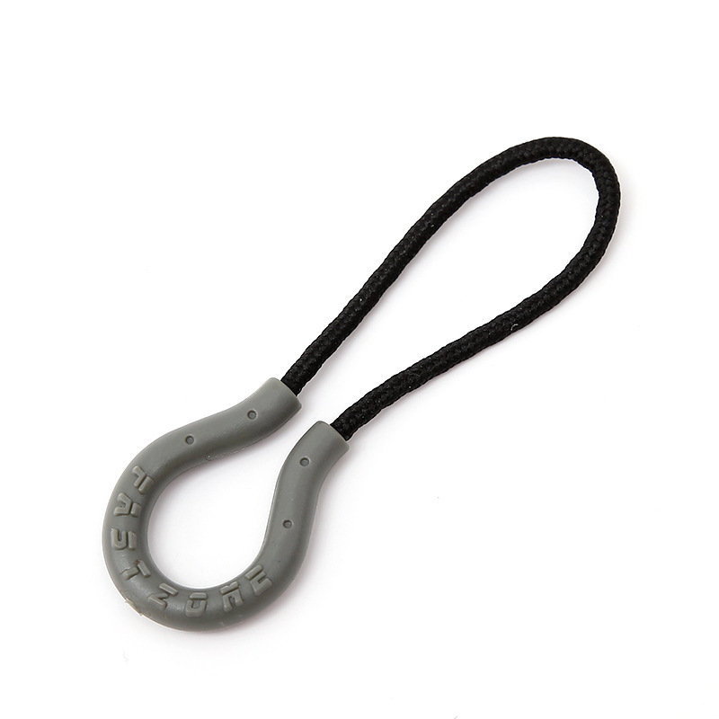 U-Shaped Zip Pulled Tail Rope Plastic Pull Tab Clothing Bag Zipper Accessories TPU Plastic Tail Buckle Custom Wholesale