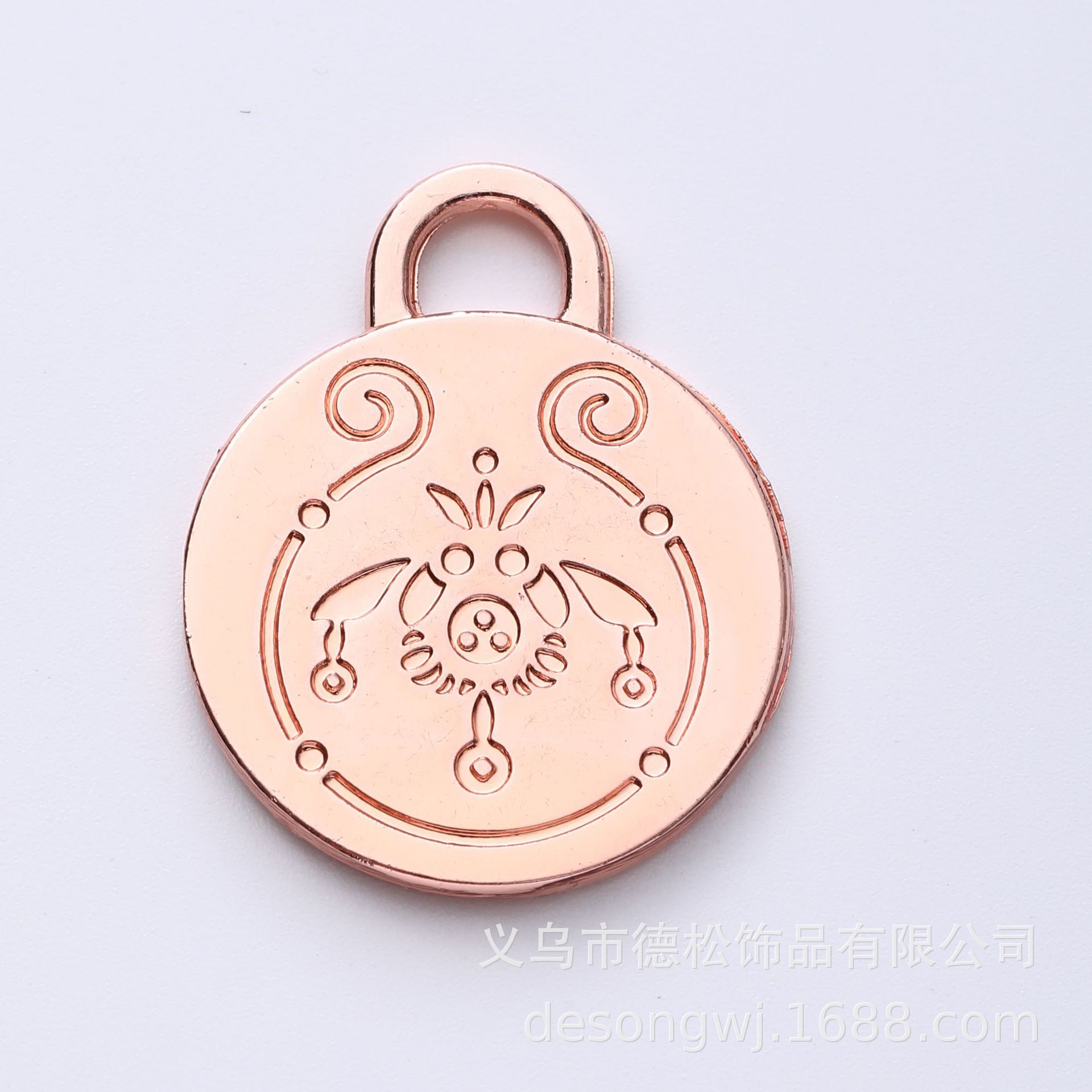 Alloy Metal Zipper Slider Tassel Pull Tab Buckle round Gold Custom Logo Custom Zipper Head round Metal No. 5