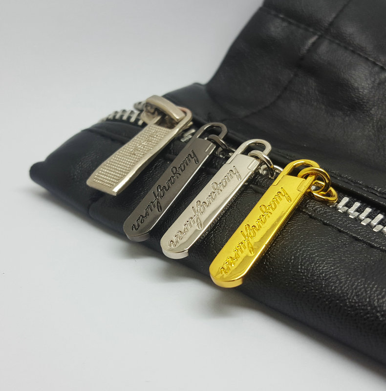 Alloy Metal Zipper Slider Tassel Pull Tab Buckle round Gold Custom Logo Custom Zipper Head round Metal No. 5