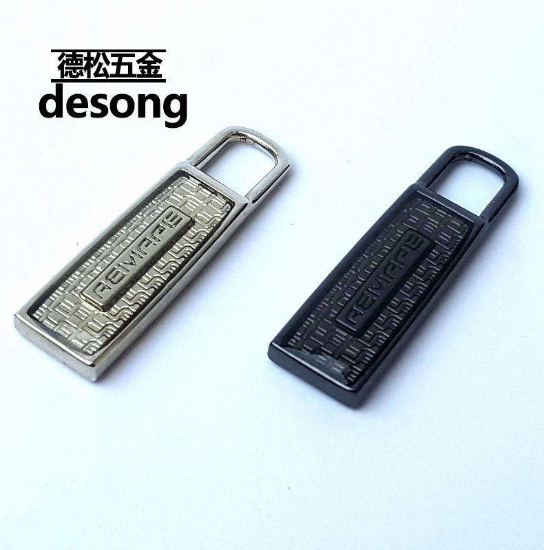 Alloy Metal Zipper Slider Tassel Pull Tab Buckle round Gold Custom Logo Custom Zipper Head round Metal No. 5