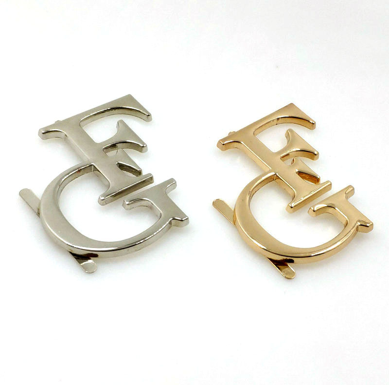 Customized Die Casting Trolley Case Metal Logo Trademark Production Alloy Signs Coin Purse Accessories Hardware Square Nameplate