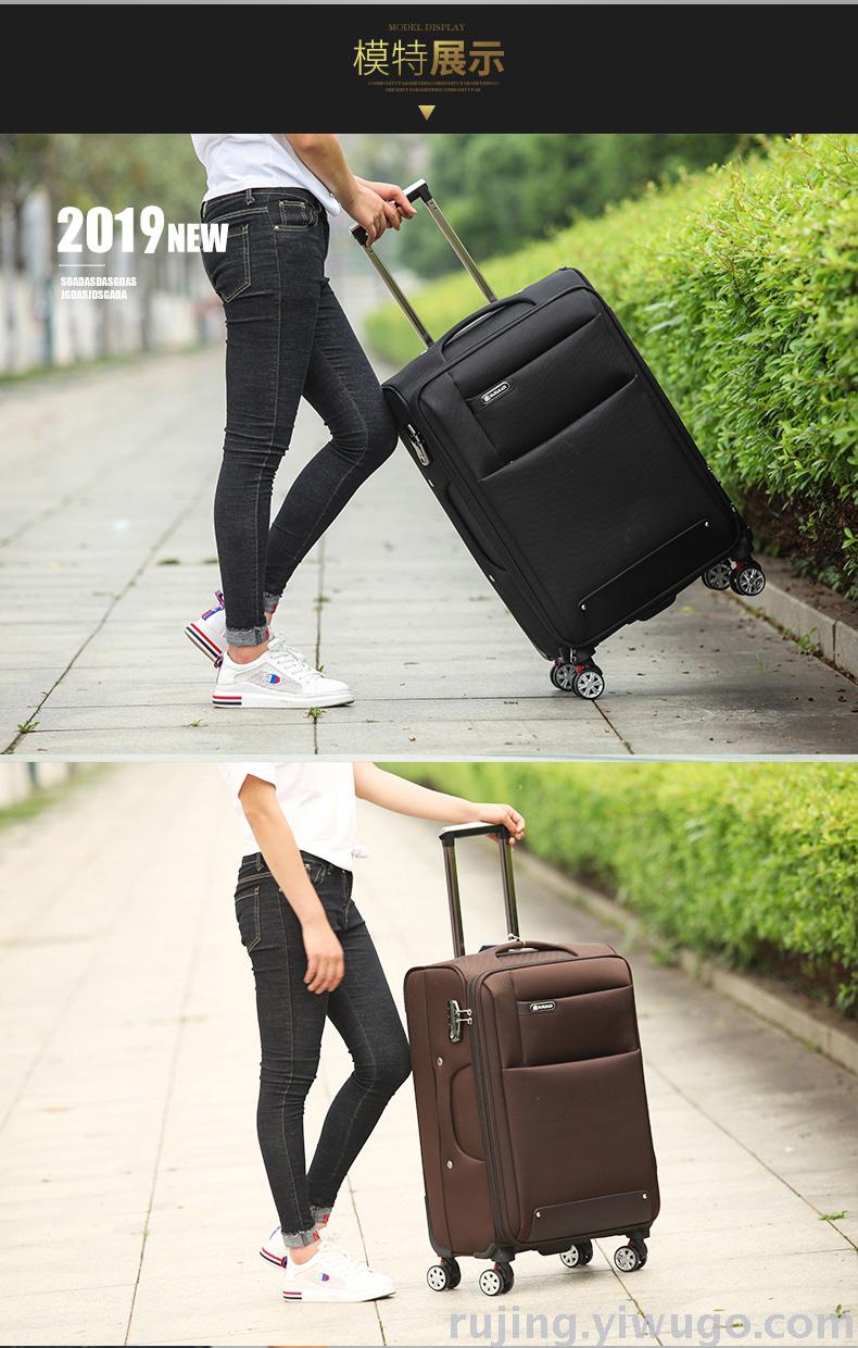 Oxford Cloth Luggage Men's Suitcase with Combination Lock 360 Degree Swivel Suitcase Wheel Suitcase Women's Suitcase Boarding Trolley Case 819