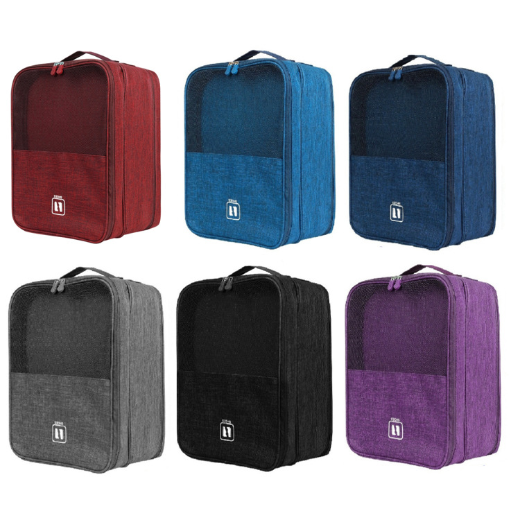 Spot Travel Shoes and Bags Shoes Storage Box Three-Layer Portable Storage Shoe Bag Plug Trolley Case Pannier Bag Soccer Shoes Bag