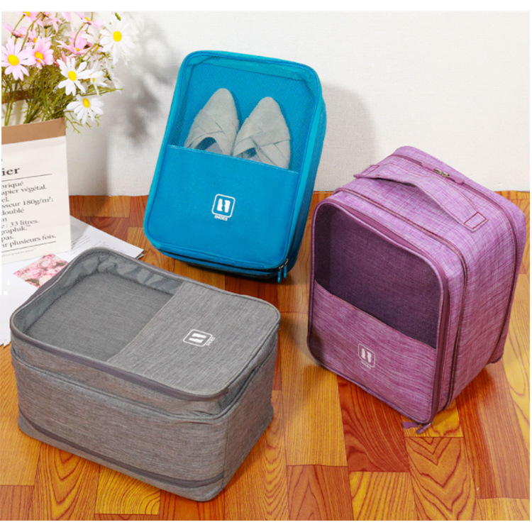 Spot Travel Shoes and Bags Shoes Storage Box Three-Layer Portable Storage Shoe Bag Plug Trolley Case Pannier Bag Soccer Shoes Bag