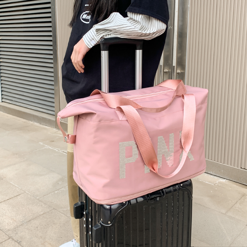 Oversized Collect Clothes Hand-Held Luggage Bag Women&#039;s Lightweight and Large Capacity Short-Distance Travel Travel Storage Bag Can Cover Trolley Case