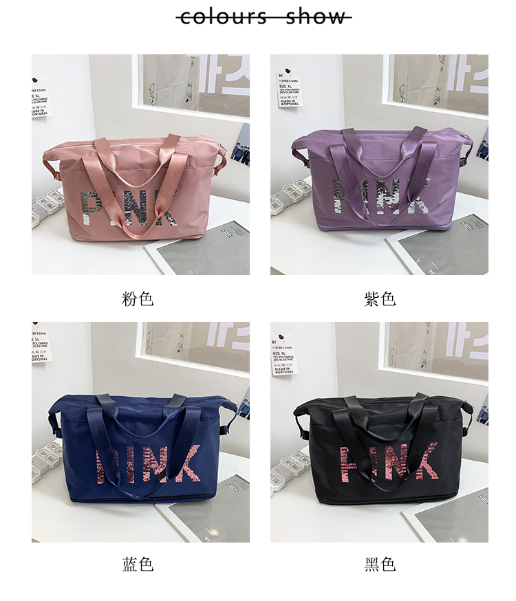 Oversized Collect Clothes Hand-Held Luggage Bag Women's Lightweight and Large Capacity Short-Distance Travel Travel Storage Bag Can Cover Trolley Case