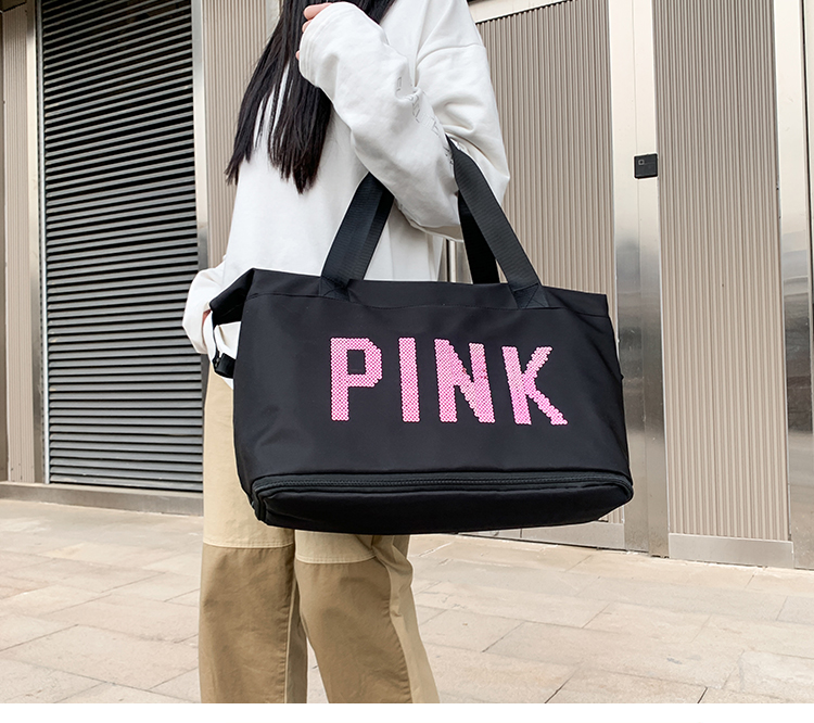 Oversized Collect Clothes Hand-Held Luggage Bag Women's Lightweight and Large Capacity Short-Distance Travel Travel Storage Bag Can Cover Trolley Case