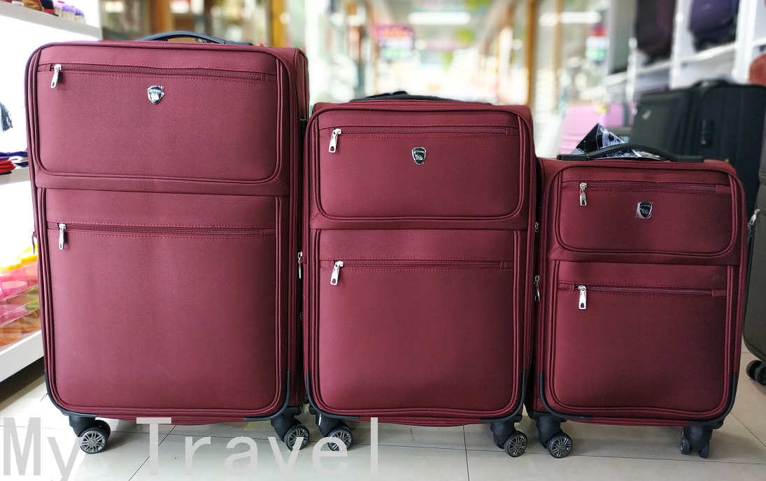 Luggage Password Suitcase Luggage Fabric Zipper Suitcase Three-Piece Trolley Case