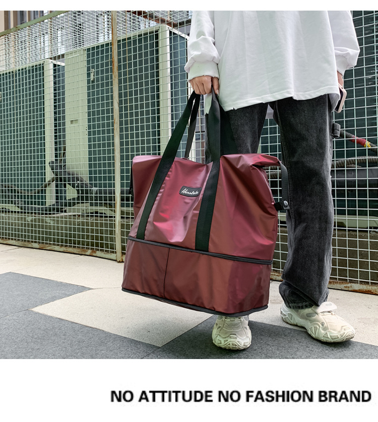 Portable Extended Bag Can Cover Trolley Case Short Distance Travel Business Trip Luggage Bag Large Capacity Dry Wet Separation Gym Bag Portable Extended Bag Can Cover Trolley Case Short Distance Travel Business Trip Luggage Bag Large Capacity Dry Wet Separation Gym Bag