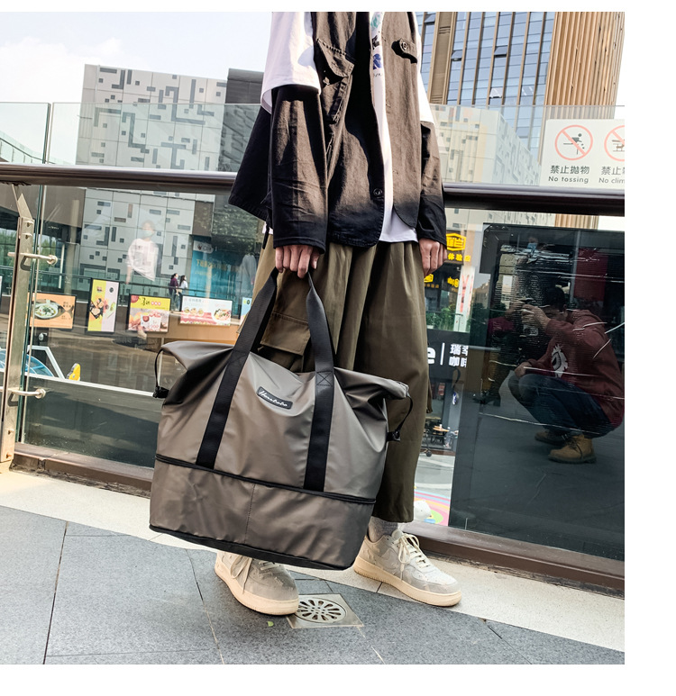 Portable Extended Bag Can Cover Trolley Case Short Distance Travel Business Trip Luggage Bag Large Capacity Dry Wet Separation Gym Bag Portable Extended Bag Can Cover Trolley Case Short Distance Travel Business Trip Luggage Bag Large Capacity Dry Wet Separation Gym Bag