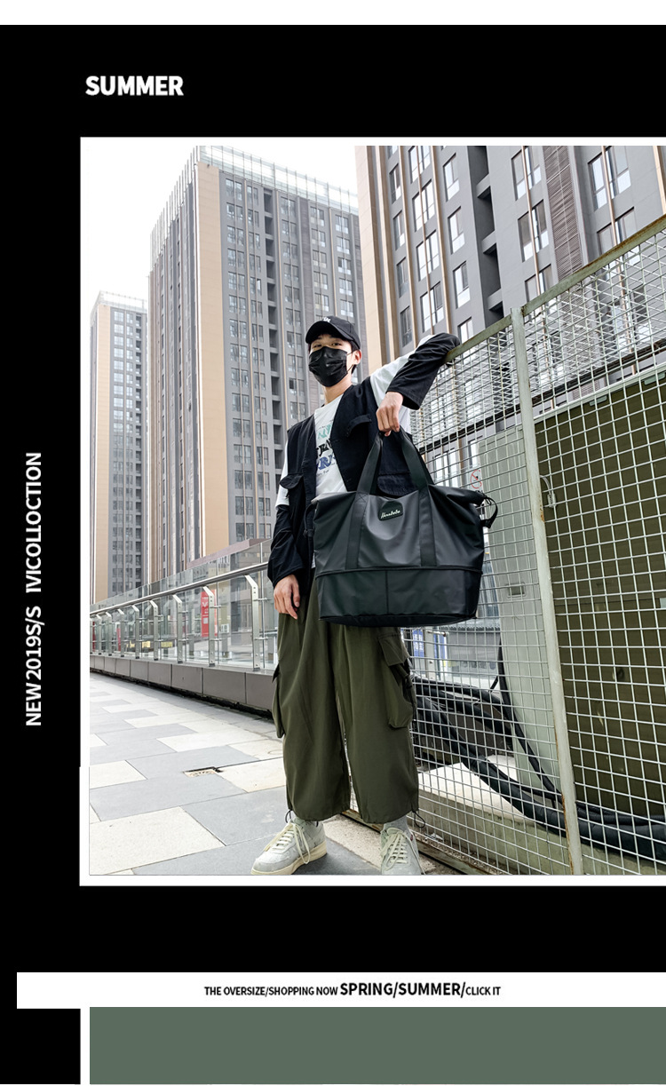 Portable Extended Bag Can Cover Trolley Case Short Distance Travel Business Trip Luggage Bag Large Capacity Dry Wet Separation Gym Bag Portable Extended Bag Can Cover Trolley Case Short Distance Travel Business Trip Luggage Bag Large Capacity Dry Wet Separation Gym Bag