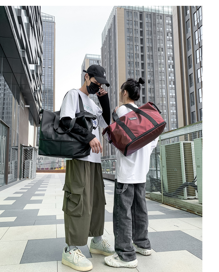 Portable Extended Bag Can Cover Trolley Case Short Distance Travel Business Trip Luggage Bag Large Capacity Dry Wet Separation Gym Bag Portable Extended Bag Can Cover Trolley Case Short Distance Travel Business Trip Luggage Bag Large Capacity Dry Wet Separation Gym Bag