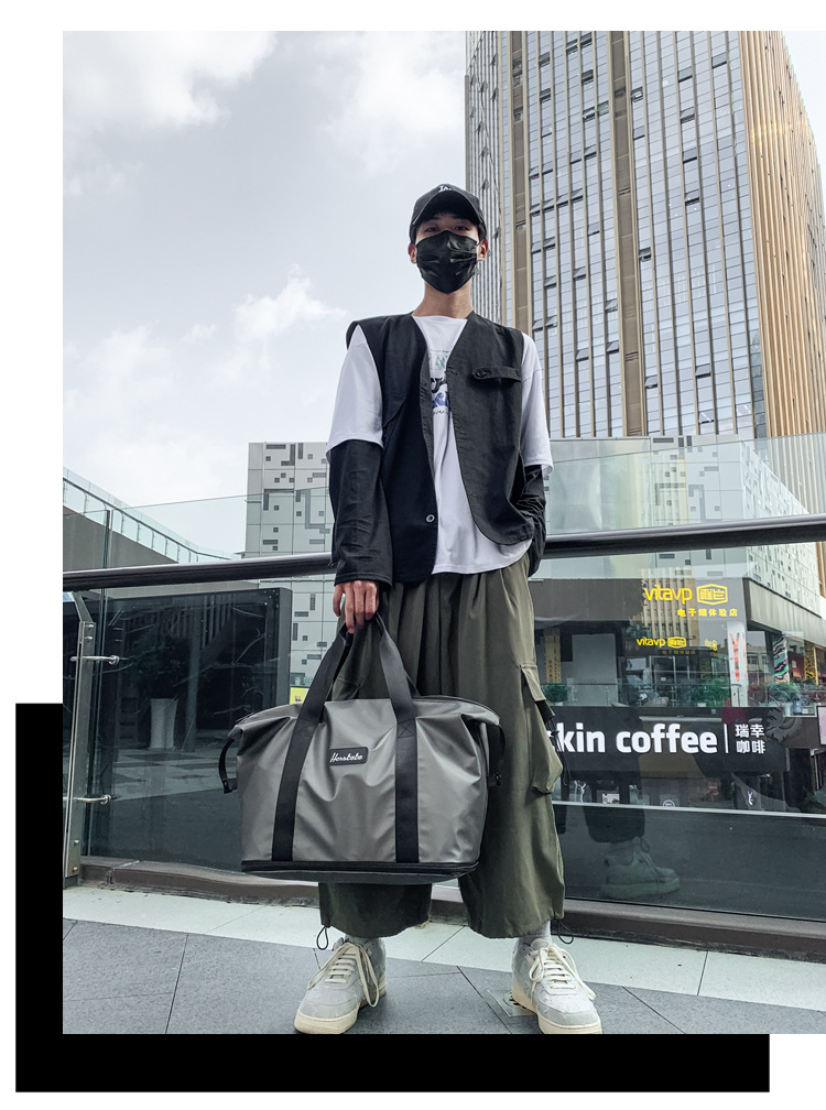Portable Extended Bag Can Cover Trolley Case Short Distance Travel Business Trip Luggage Bag Large Capacity Dry Wet Separation Gym Bag Portable Extended Bag Can Cover Trolley Case Short Distance Travel Business Trip Luggage Bag Large Capacity Dry Wet Separation Gym Bag