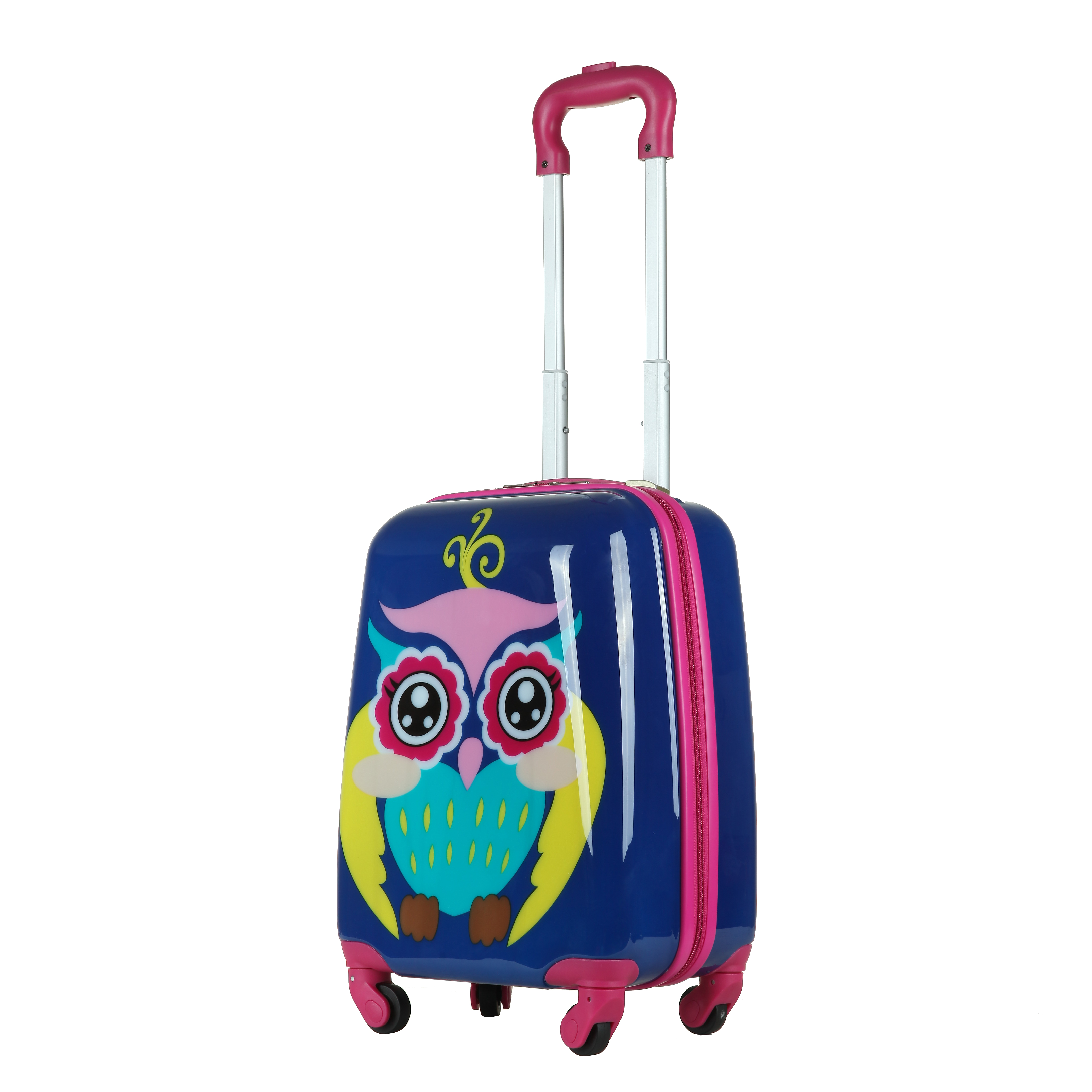 Cute New Children's Universal Wheel Trolley Case Luggage Box Owl PC Material