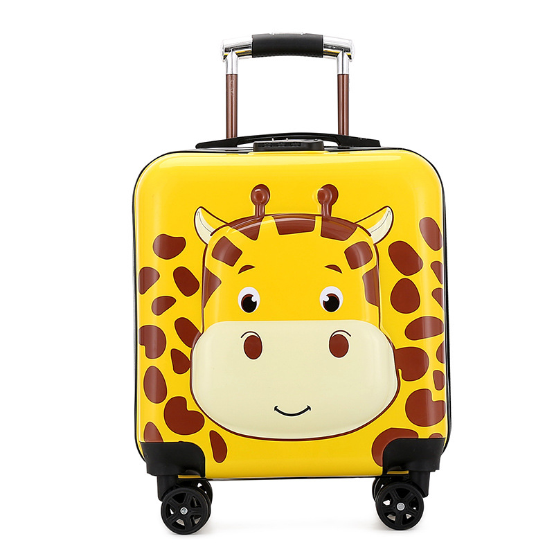 New Animal Trolley Case 18-Inch Children&#039;s Trolley Case Cartoon Male and Female Baby Travel Boarding Bag Printed Logo
