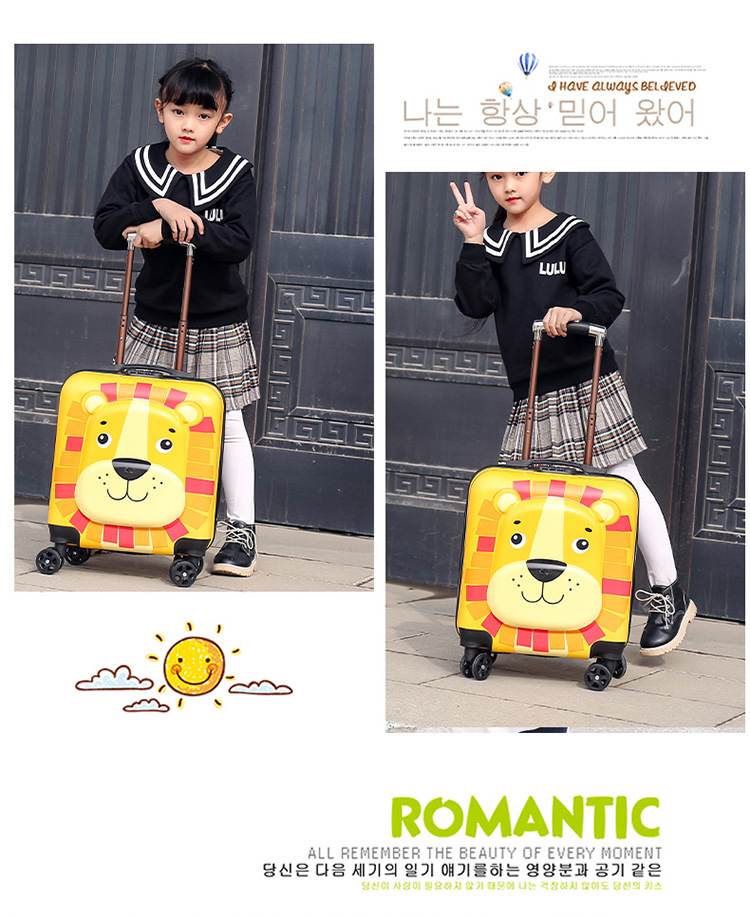 New Animal Trolley Case 18-Inch Children's Trolley Case Cartoon Male and Female Baby Travel Boarding Bag Printed Logo New Animal Trolley Case 18-Inch Children's Trolley Case Cartoon Male and Female Baby Travel Boarding Bag Printed Logo