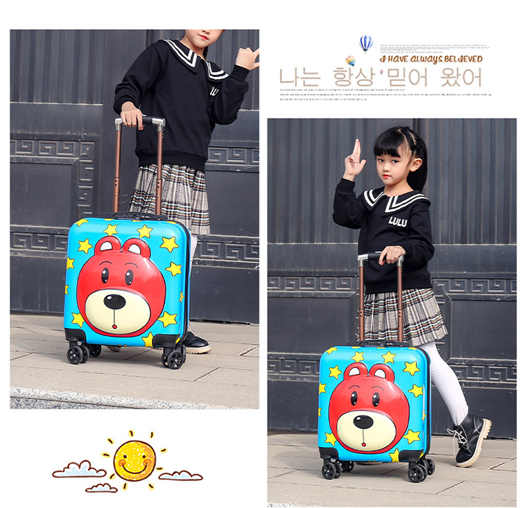 New Animal Trolley Case 18-Inch Children's Trolley Case Cartoon Male and Female Baby Travel Boarding Bag Printed Logo New Animal Trolley Case 18-Inch Children's Trolley Case Cartoon Male and Female Baby Travel Boarding Bag Printed Logo