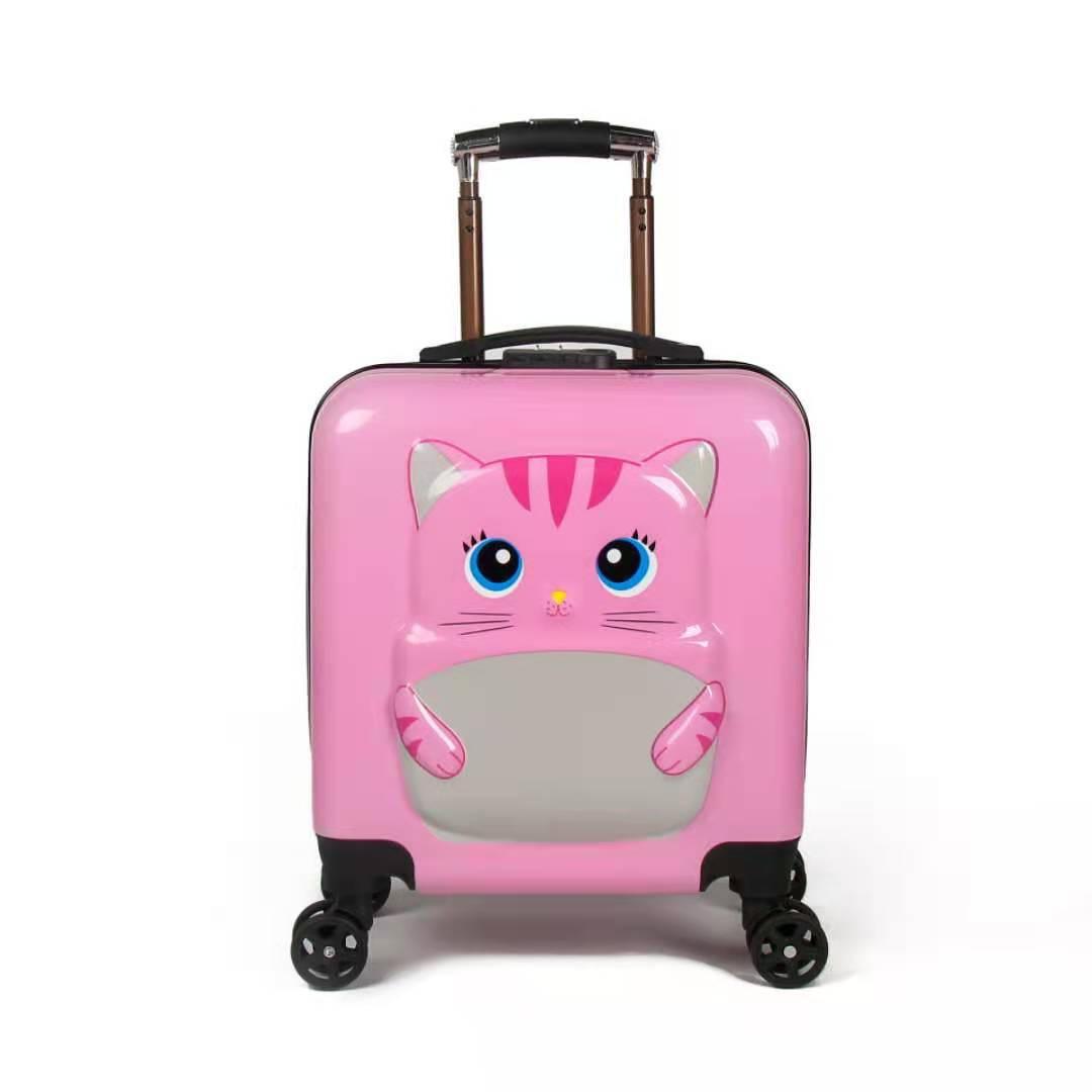2020 Children&#039;s Three D Boarding Bag 18-Inch Bear Lion Yellow Deer Trolley Case Universal Wheel Luggage