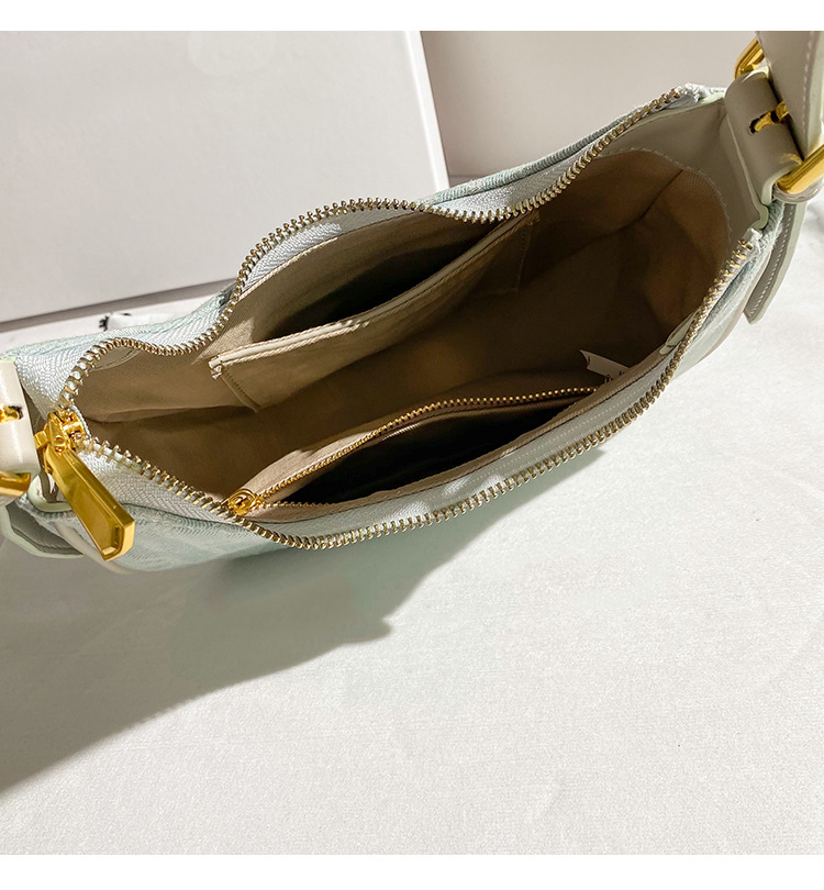 Foreign Trade Denim Women&#039;s Bag Underarm Bag Baguette Bag Korean Style Shoulder Fashion Bag 2021 New Portable Niche Dumpling Bag