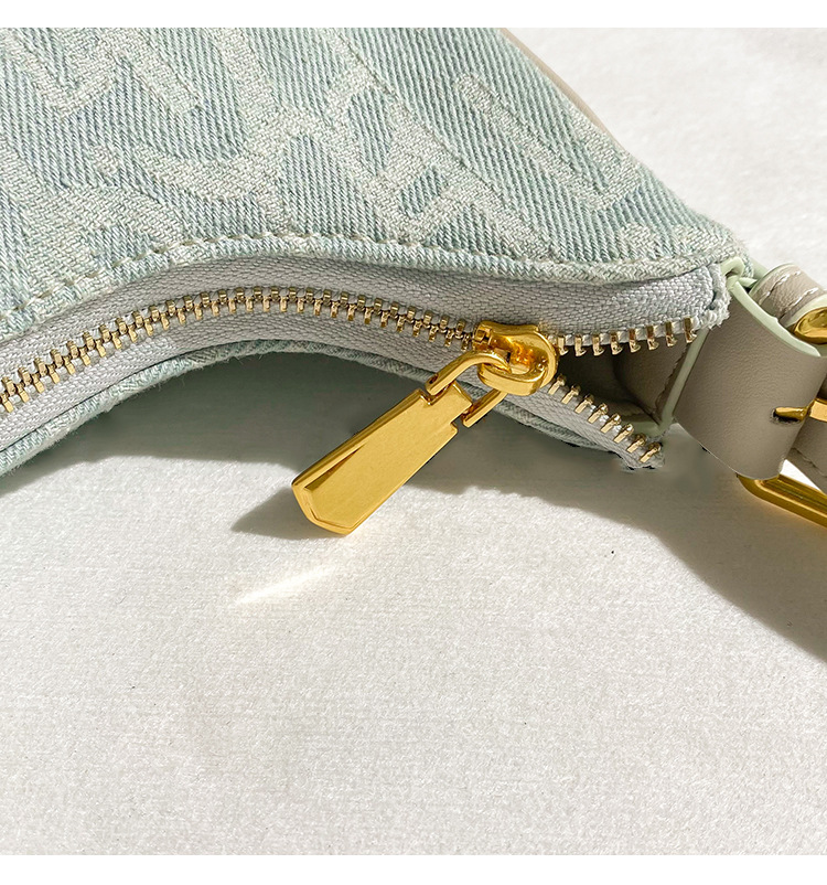 Foreign Trade Denim Women's Bag Underarm Bag Baguette Bag Korean Style Shoulder Fashion Bag 2021 New Portable Niche Dumpling Bag Foreign Trade Denim Women's Bag Underarm Bag Baguette Bag Korean Style Shoulder Fashion Bag 2021 New Portable Niche Dumpling Bag