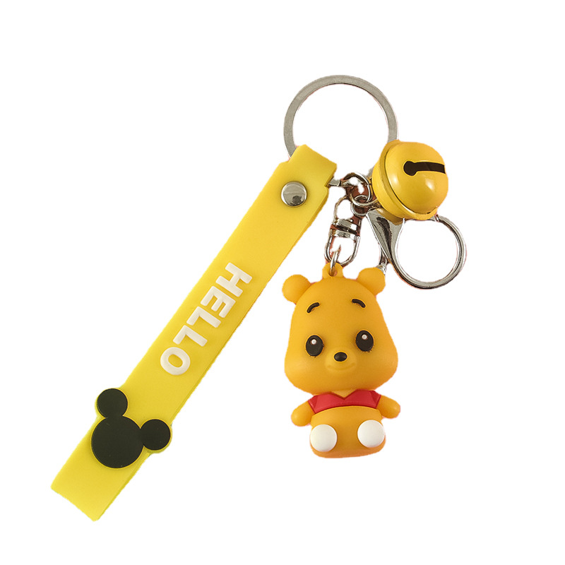 Korean PVC Three-Dimensional Soft Rubber Cartoon Cat Doll Keychain Fashion Bag Package Pendant Key Chain Accessories Pendant