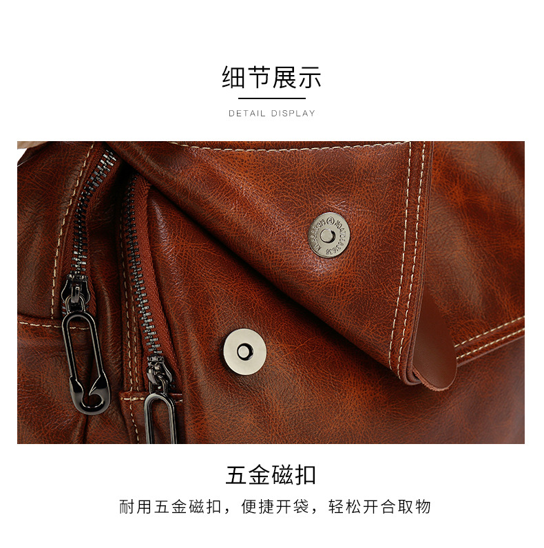 European and American Retro Three-Purpose Multipurpose Backpack Texture Genuine Leather Portable Backpack New Fashion Bag Cover Bag for Women European and American Retro Three-Purpose Multipurpose Backpack Texture Genuine Leather Portable Backpack New Fashion Bag Cover Bag for Women