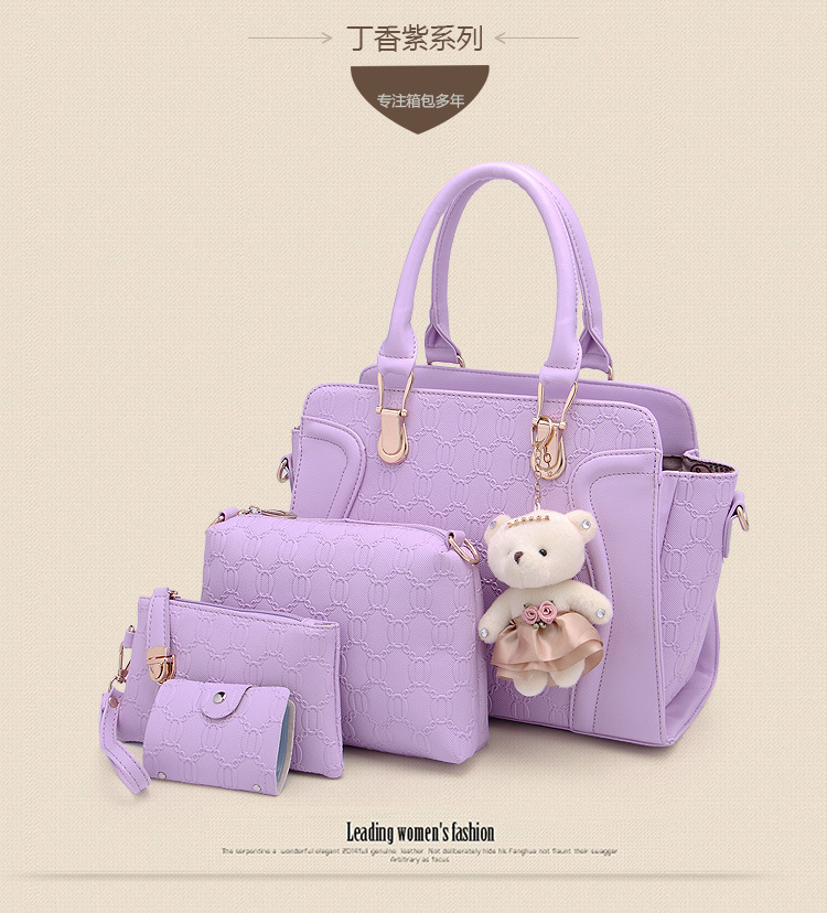 Guangzhou Women's Bag New Women's Cross-Body Portable Different Size Bags Fashion Bag Four-Piece Wholesale-41# Guangzhou Women's Bag New Women's Cross-Body Portable Different Size Bags Fashion Bag Four-Piece Wholesale-41#