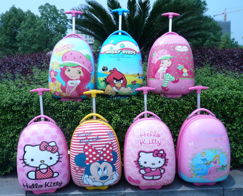 [High Configuration] 16-Inch ABS Egg Shell Cartoon Trolley Case Student Trolley Bag One Piece Dropshipping