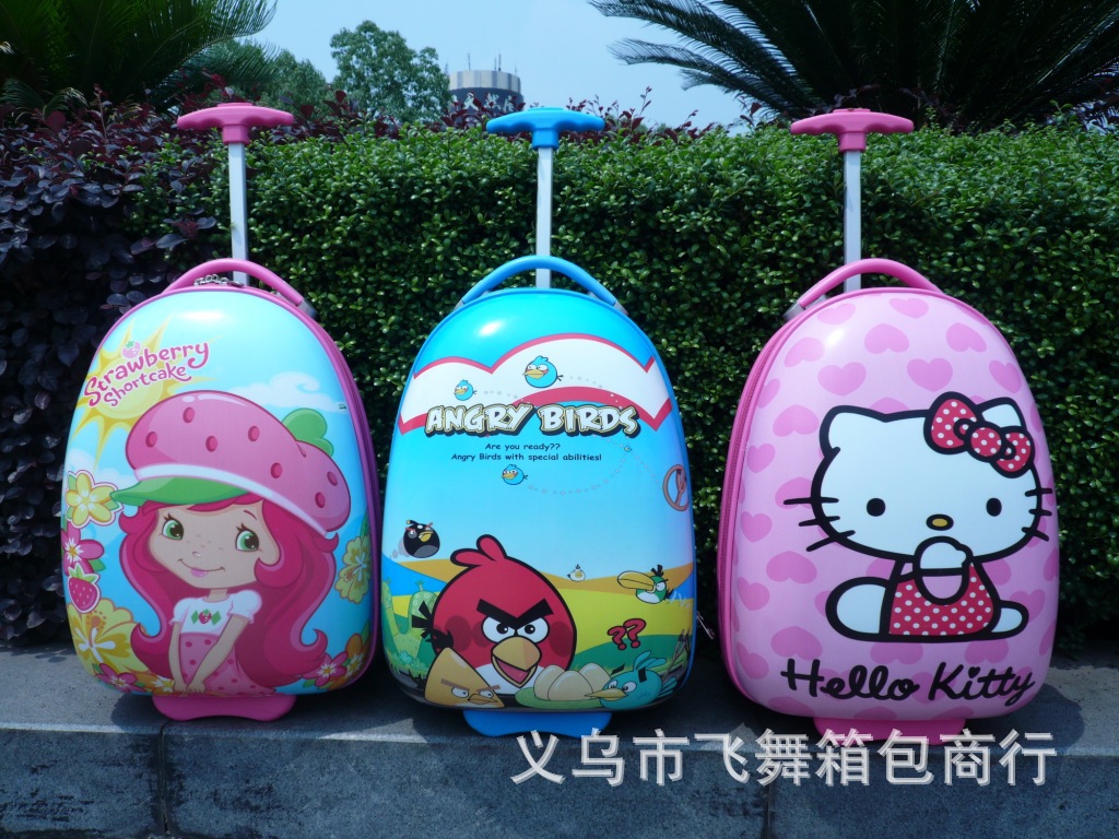 [High Configuration] 16-Inch ABS Egg Shell Cartoon Trolley Case Student Trolley Bag One Piece Dropshipping