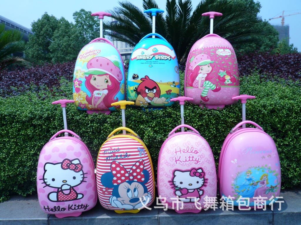 [High Configuration] 16-Inch ABS Egg Shell Cartoon Trolley Case Student Trolley Bag One Piece Dropshipping