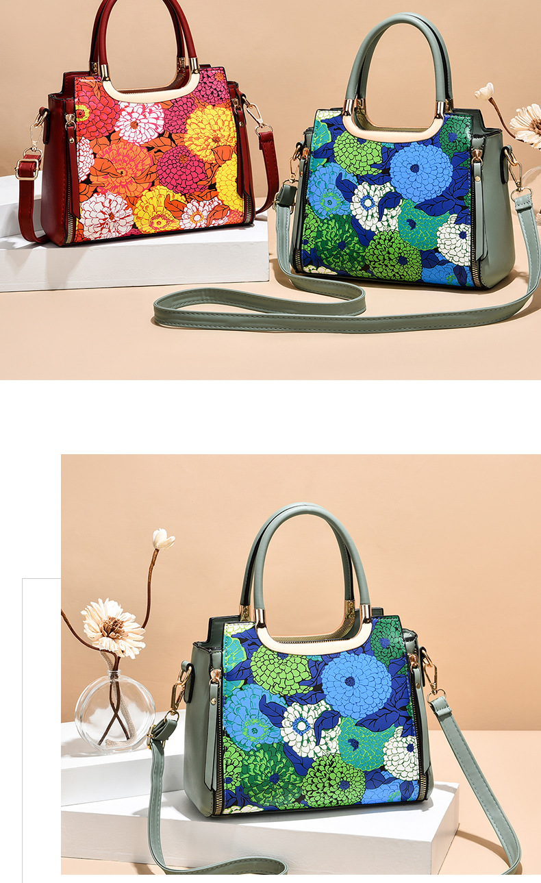 Tote Bag Women's 2021 New Fashion Bag Large Capacity Shoulder Hand Painted Graffiti Bag Fashion Handbag 12015