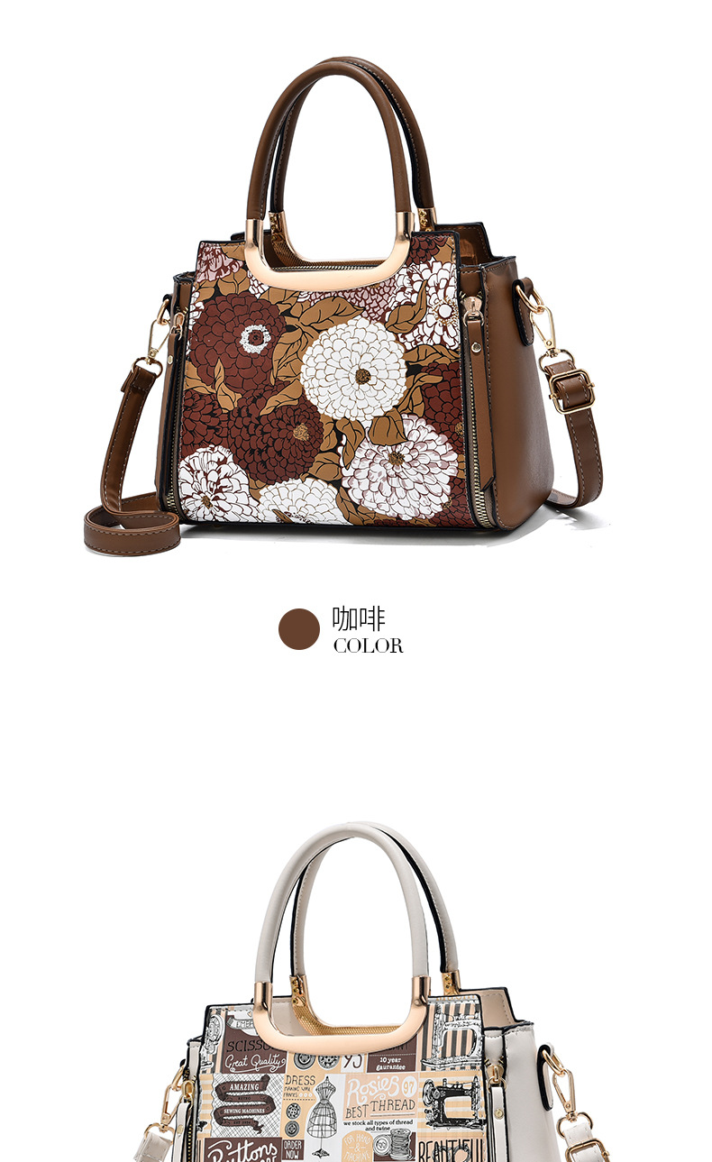 Tote Bag Women's 2021 New Fashion Bag Large Capacity Shoulder Hand Painted Graffiti Bag Fashion Handbag 12015
