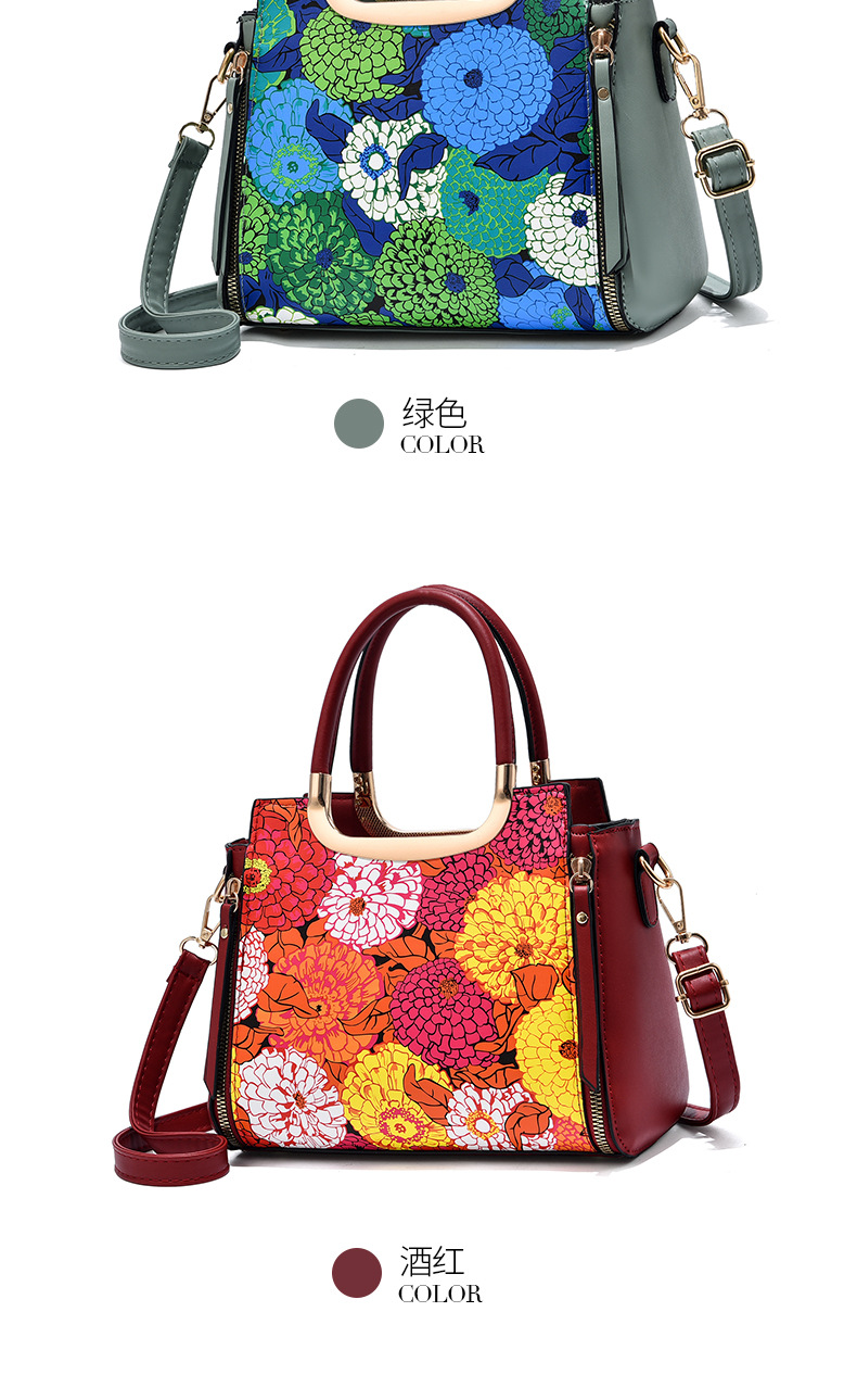 Tote Bag Women's 2021 New Fashion Bag Large Capacity Shoulder Hand Painted Graffiti Bag Fashion Handbag 12015